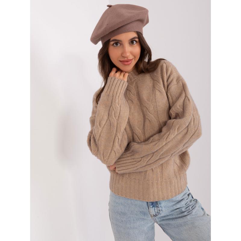 Dámský baret DILDA tmavě béžový