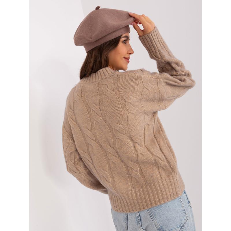 Dámský baret DILDA tmavě béžový