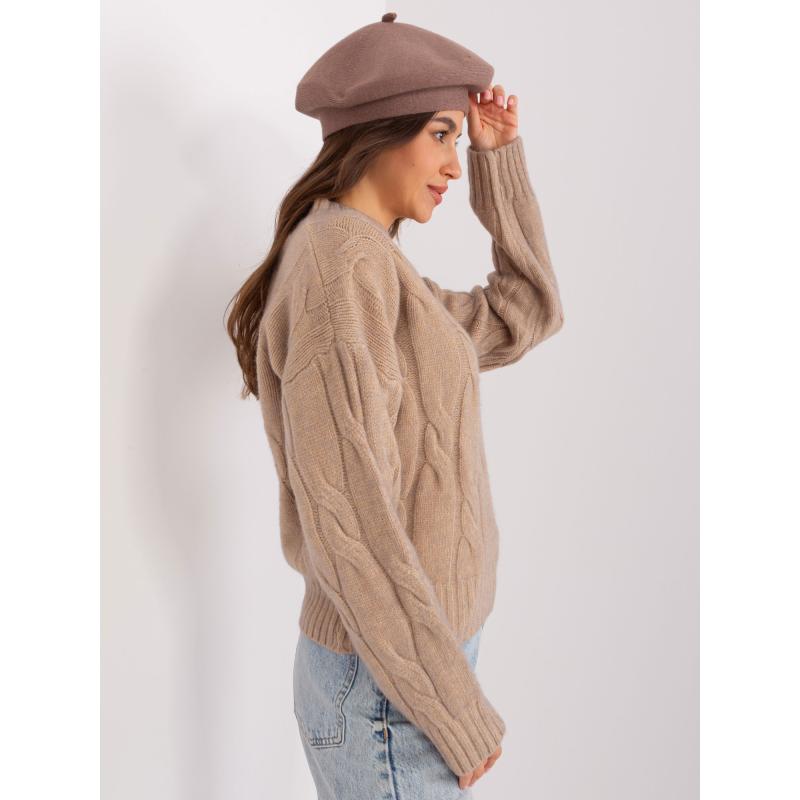 Dámský baret DILDA tmavě béžový