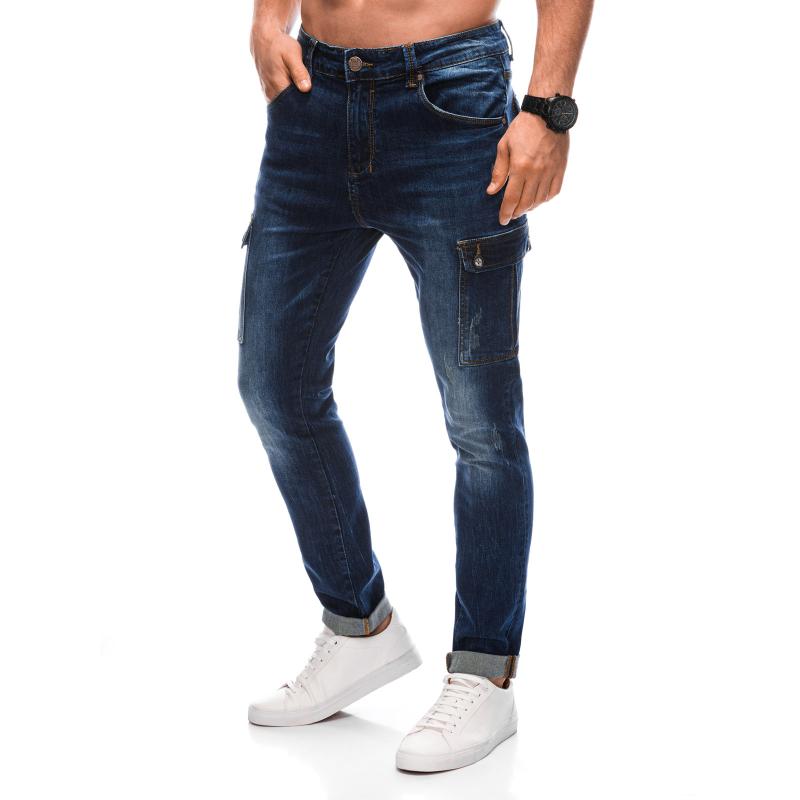 Pánské kalhoty cargo P1408 denim