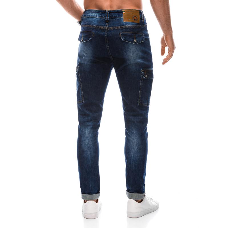 Pánské kalhoty cargo P1408 denim