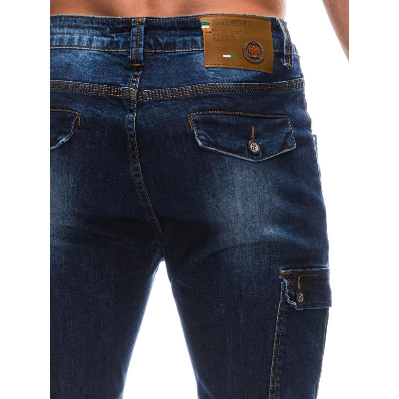 Pánské kalhoty cargo P1408 denim