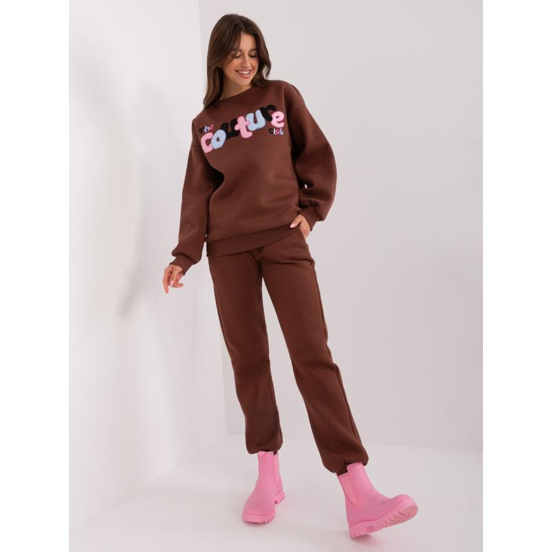 Női oversize szett KORA sötétbarna