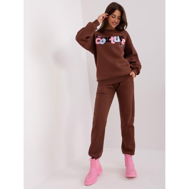 Női oversize szett KORA sötétbarna