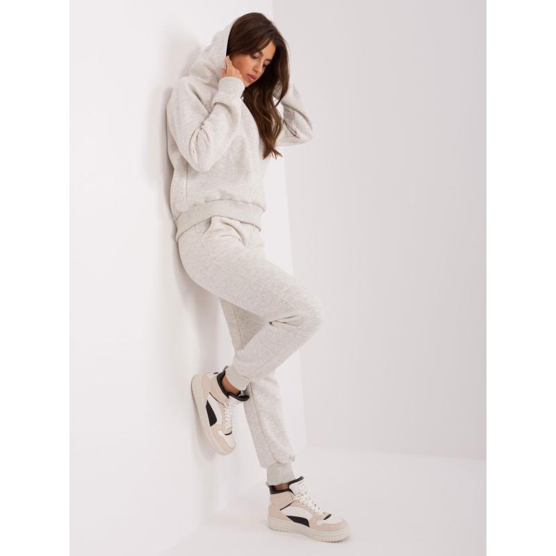 Dámská souprava s mikinou s kapucí WERA světle šedá