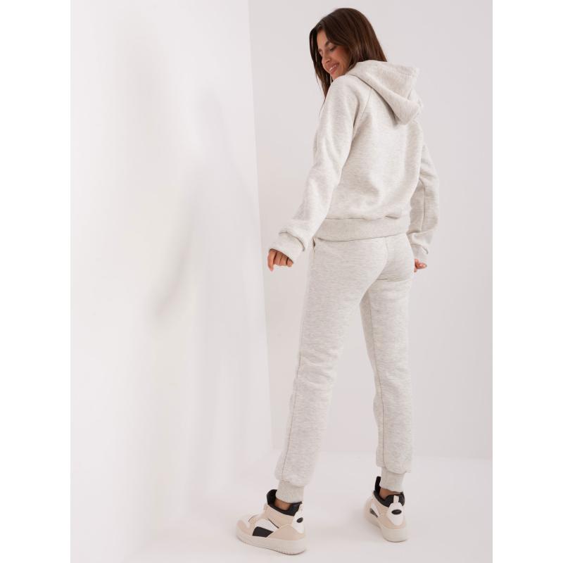 Dámská souprava s mikinou s kapucí WERA světle šedá