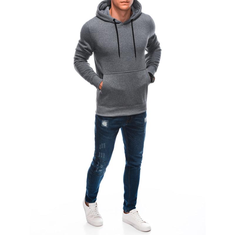 Pánská mikina EM-SSNZ-22FW-018 V9 tmavě šedá melange