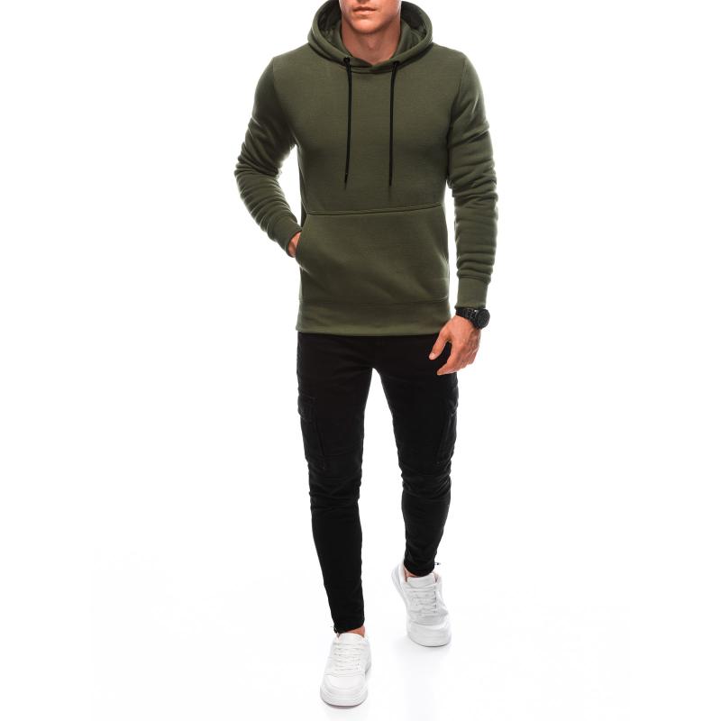 Pánská mikina EM-SSNZ-22FW-018 V2 olivová barva