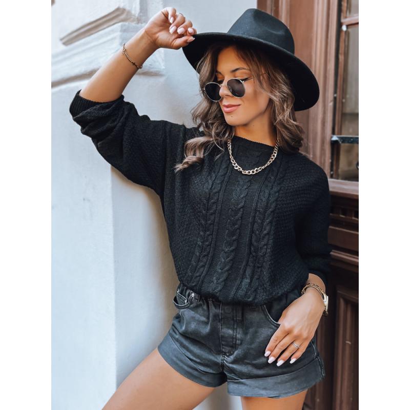 Dámský oversize svetr CAMELLIA černý