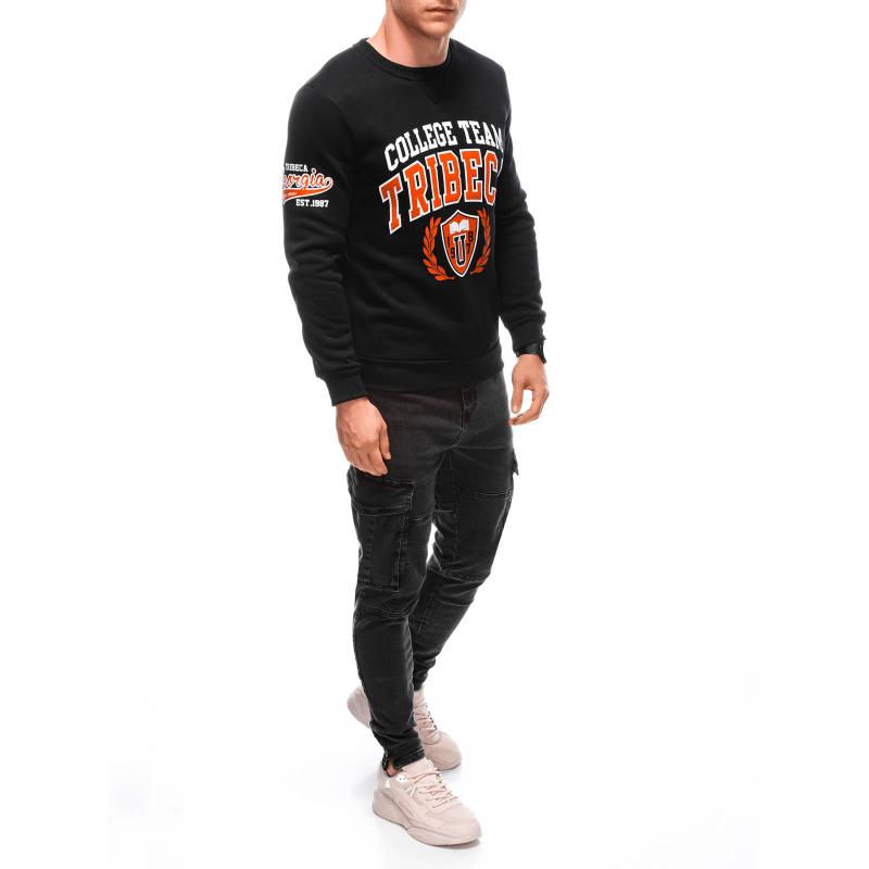 Férfi pulóver B1618 fekete