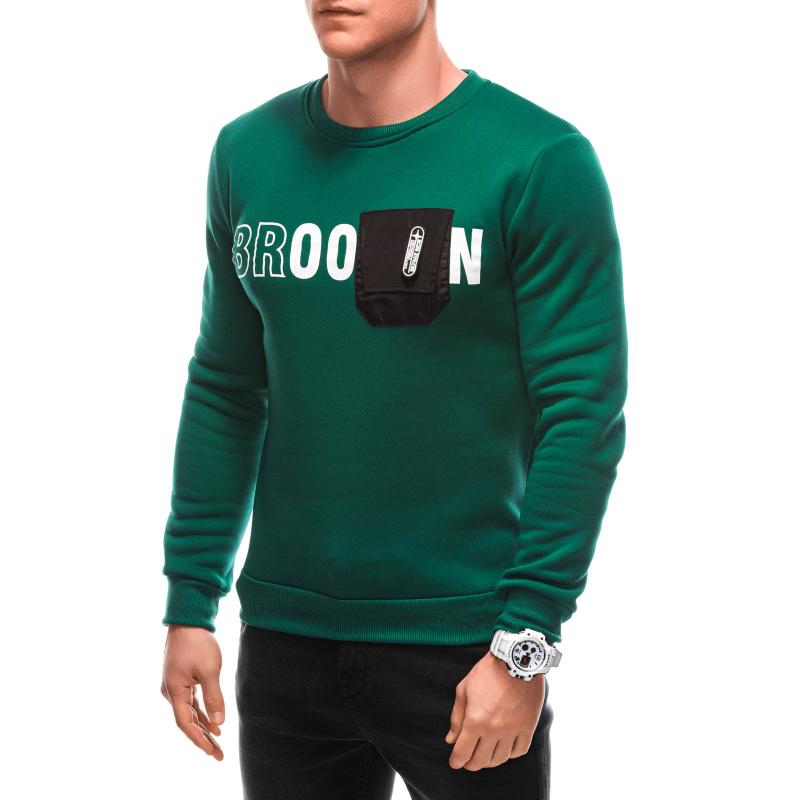 Férfi pulóver B1619 zöld