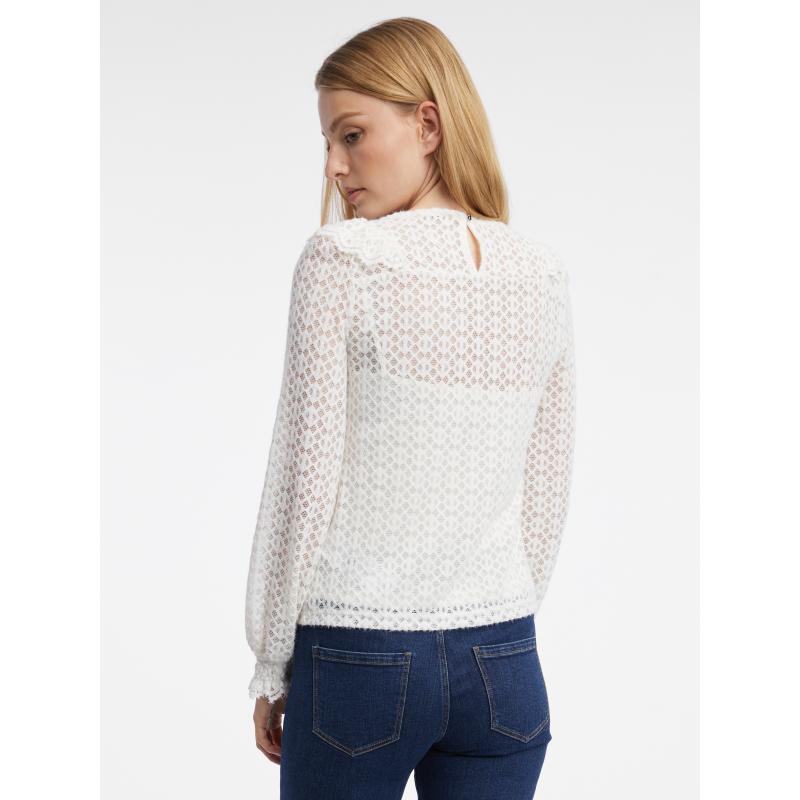 Bílá dámská vzorovaná halenka