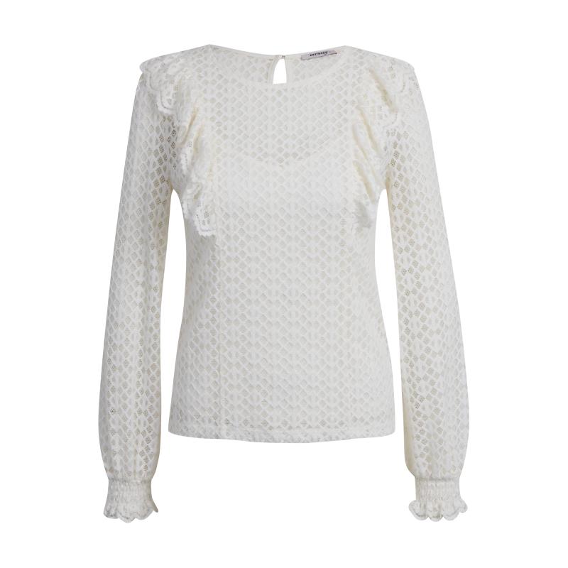 Bílá dámská vzorovaná halenka