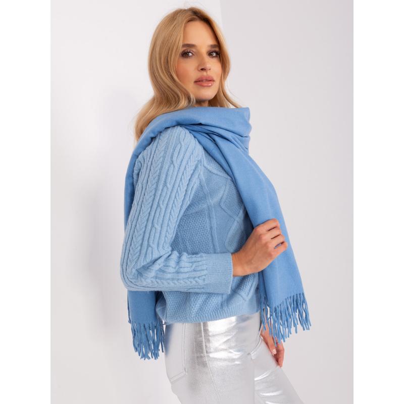 Dámská šála se střapci WORA modrá