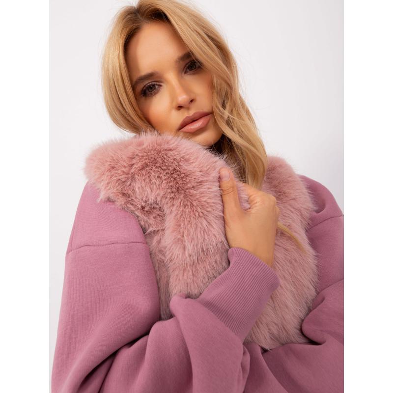 Dámská vesta s kožešinou CAVA světle růžová 