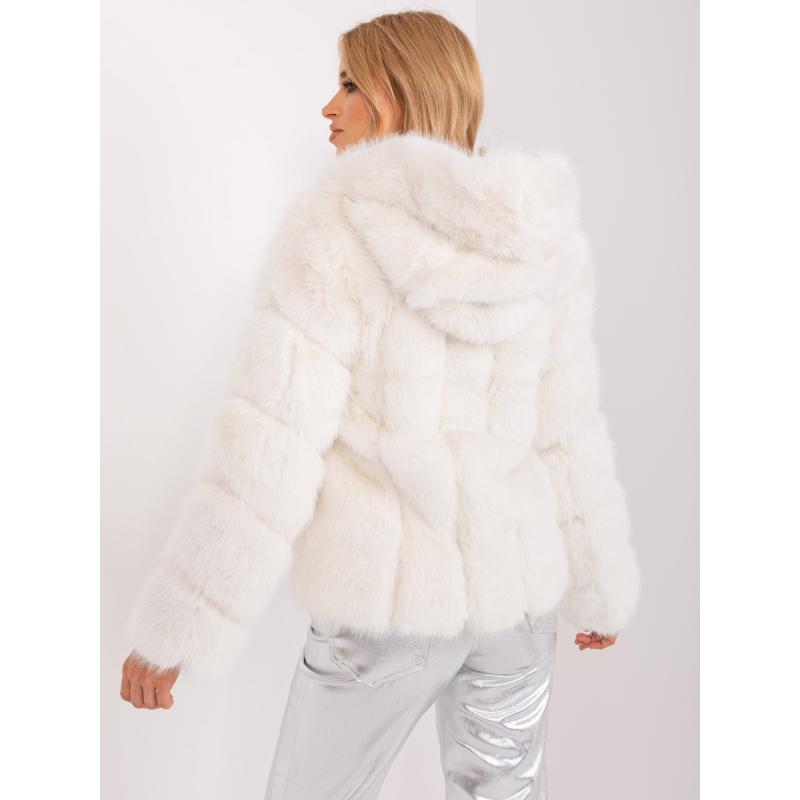 Dámská bunda z organické kožešiny VIRBA ecru