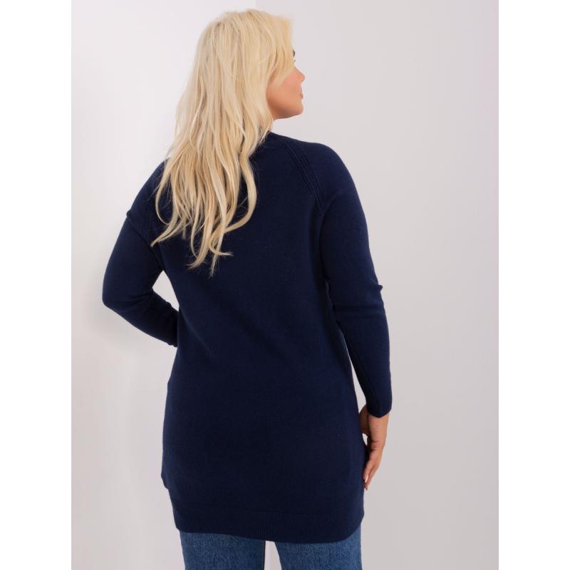 Dámský svetr s viskózou plus size OSRAD námořnicky modrý