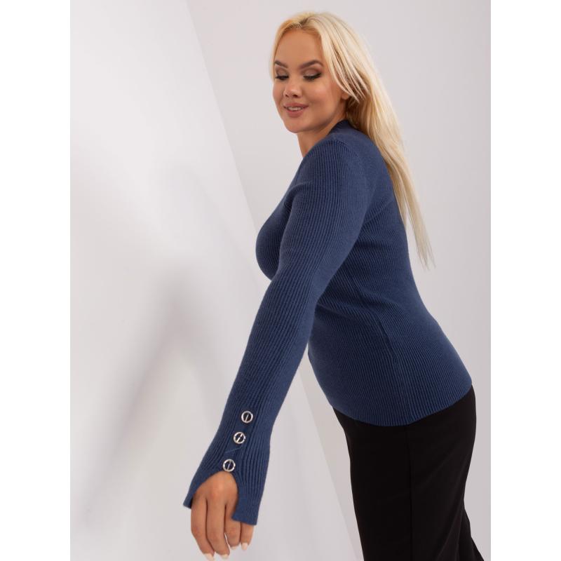 Dámský svetr s viskózou plus size SAYAT námořnicky modrý  