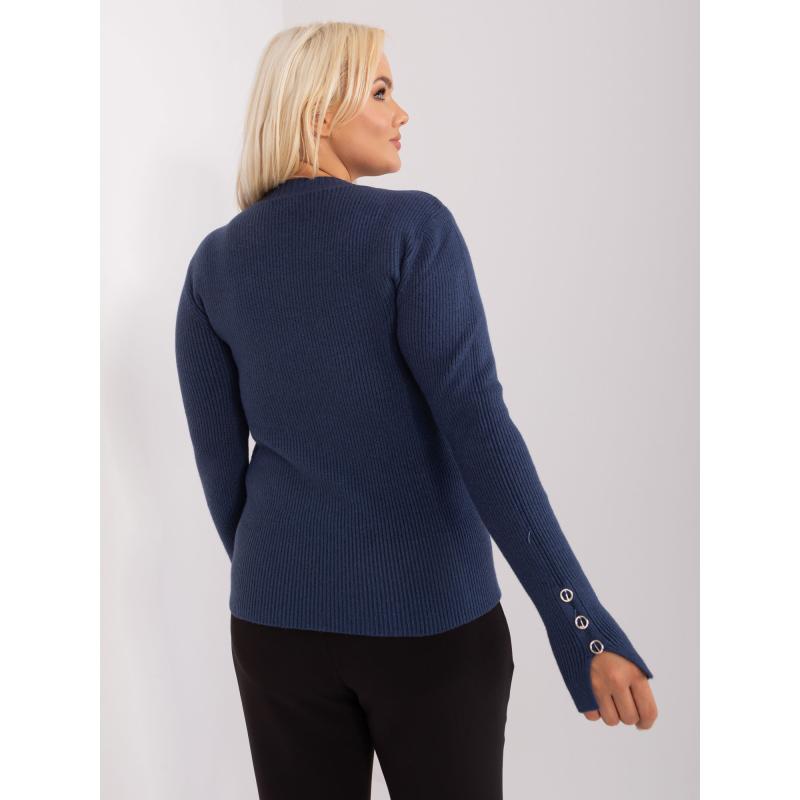 Dámský svetr s viskózou plus size SAYAT námořnicky modrý  