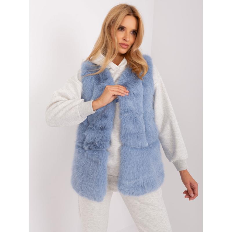 Női gombos mellény KOZEA kék