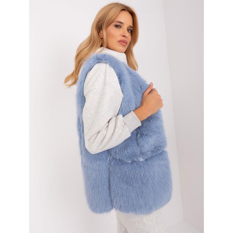 Női gombos mellény KOZEA kék