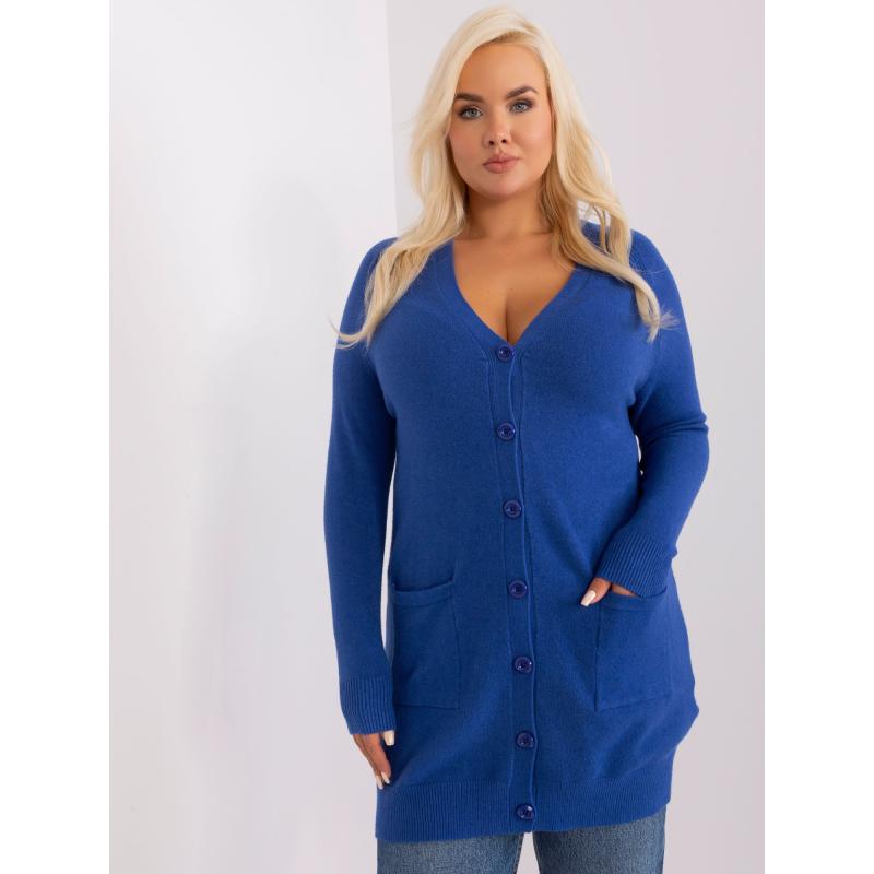 Dámský svetr plus size DAROR tmavě modrý  