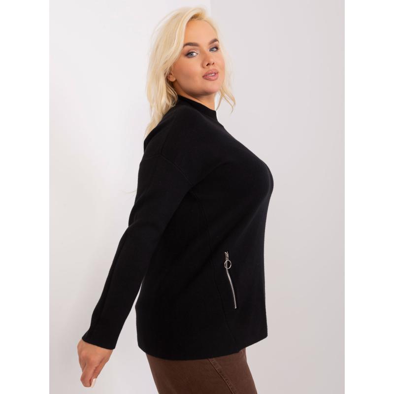 Dámský svetr s viskózou plus size DASH černý 
