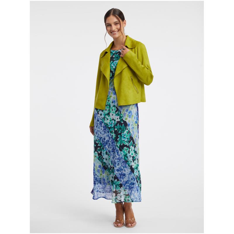 Világoszöld női könnyű szarvasbőr kabát