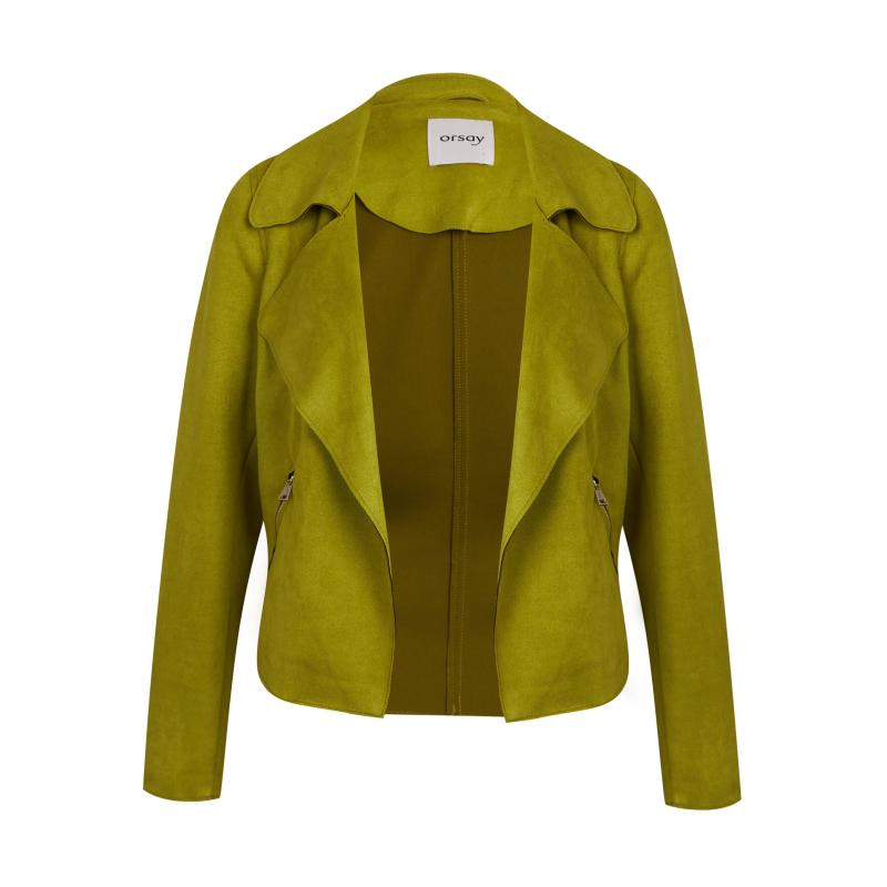 Világoszöld női könnyű szarvasbőr kabát