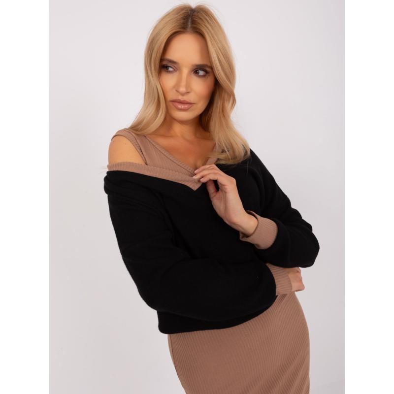 Dámský komplet RUE PARIS v černé a hnědé