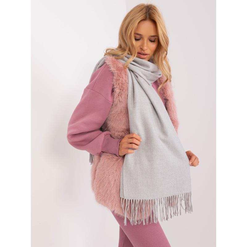 Dámsky pletený šál ZISAY sivý