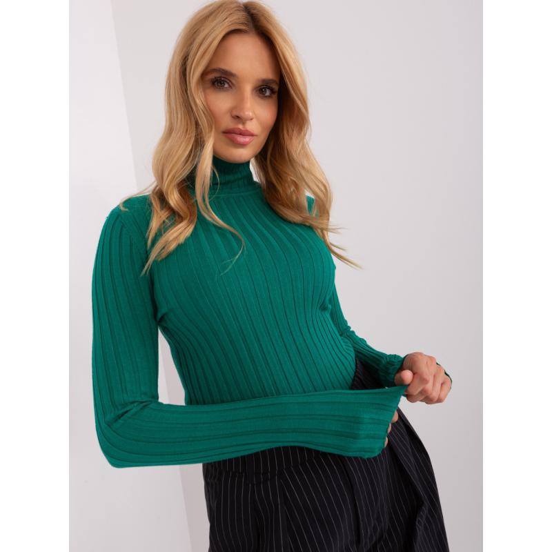 Női garbó pulóver ESTA zöld