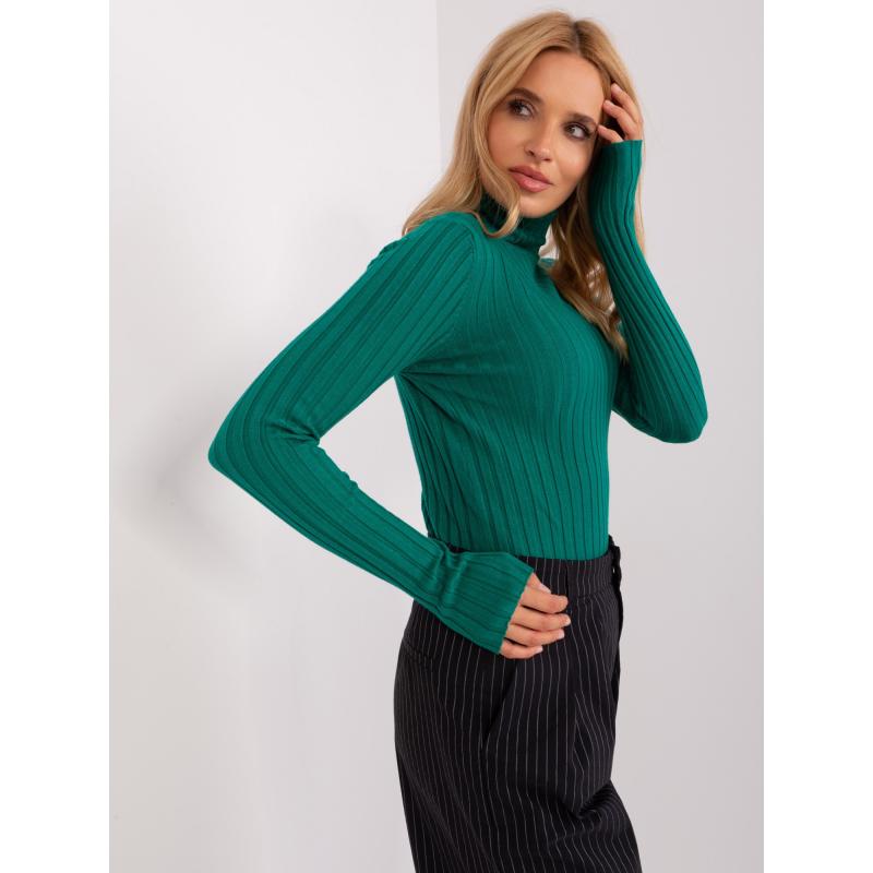 Dámský svetr s rolákem ESTA zelený 