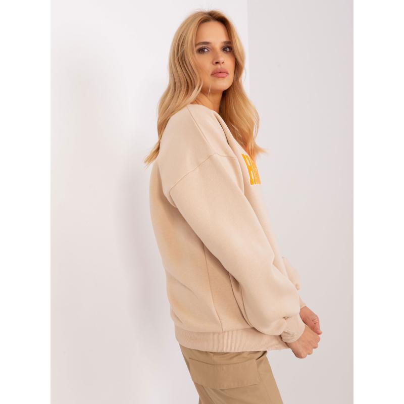Dámská mikina s dlouhými rukávy a kapucí GARACK béžová