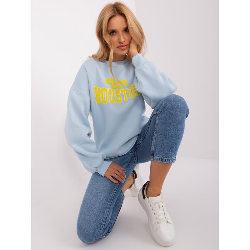 Dámská mikina s kapucí PERACH světle modrá