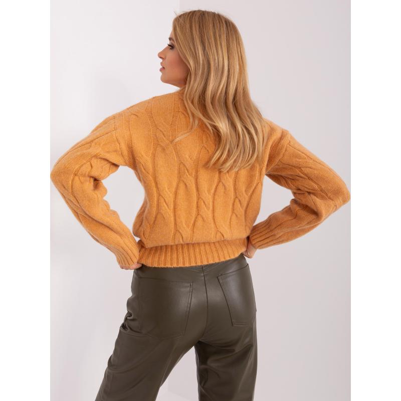 Dámský svetr pletený VES hnědý