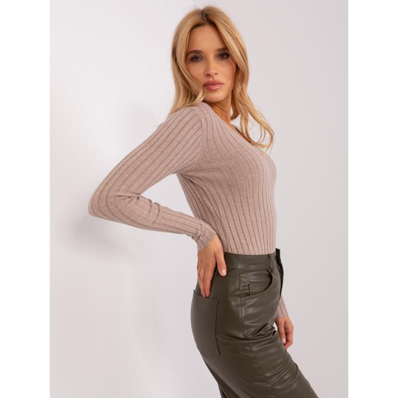 Női pulóver ARD sötét bézs