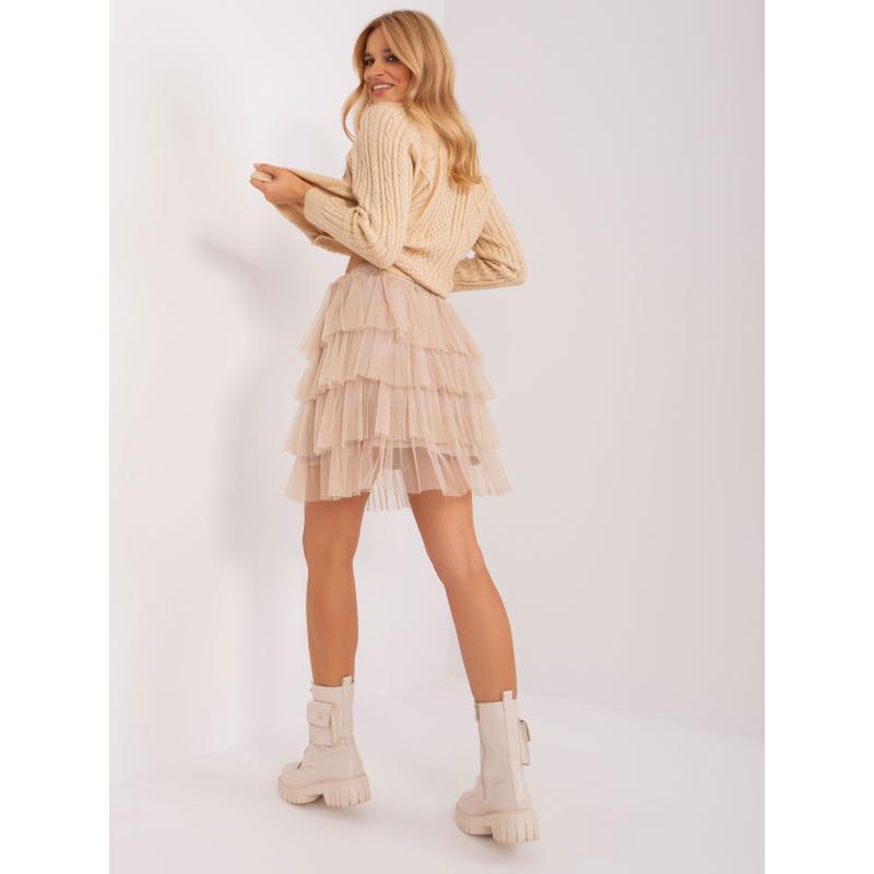 Dámská sukně OCH BELLA světle melanžová