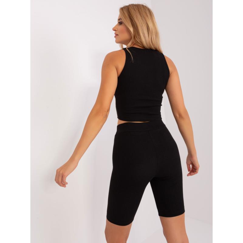 Dámsky komplet so širokou mikinou TRIA čierny