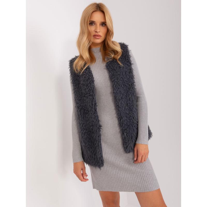 Női mellény béléssel OCH BELLA grafit