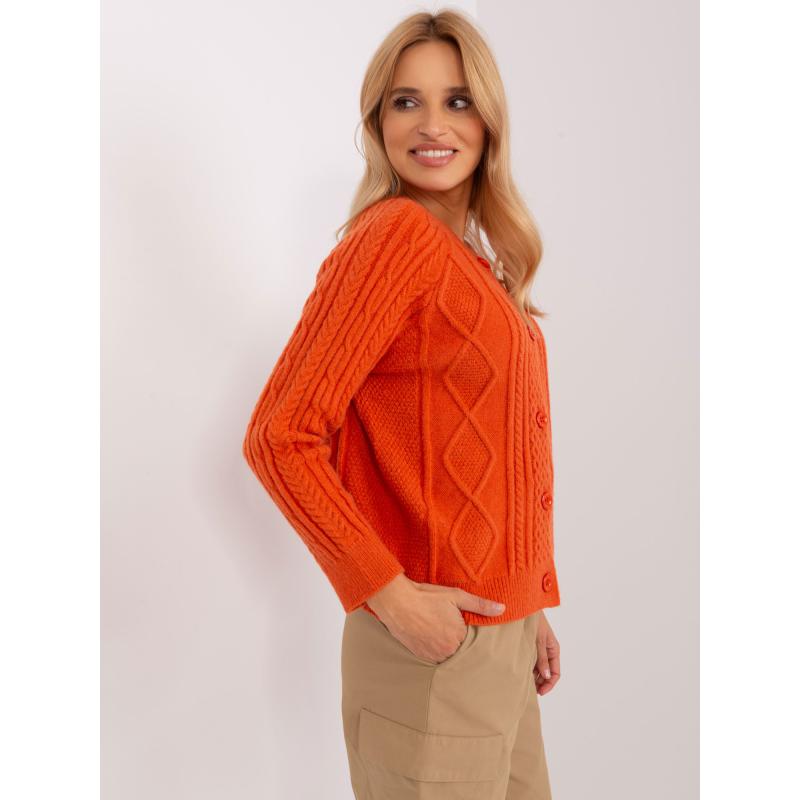 Női gombos pulóver KAL narancssárga