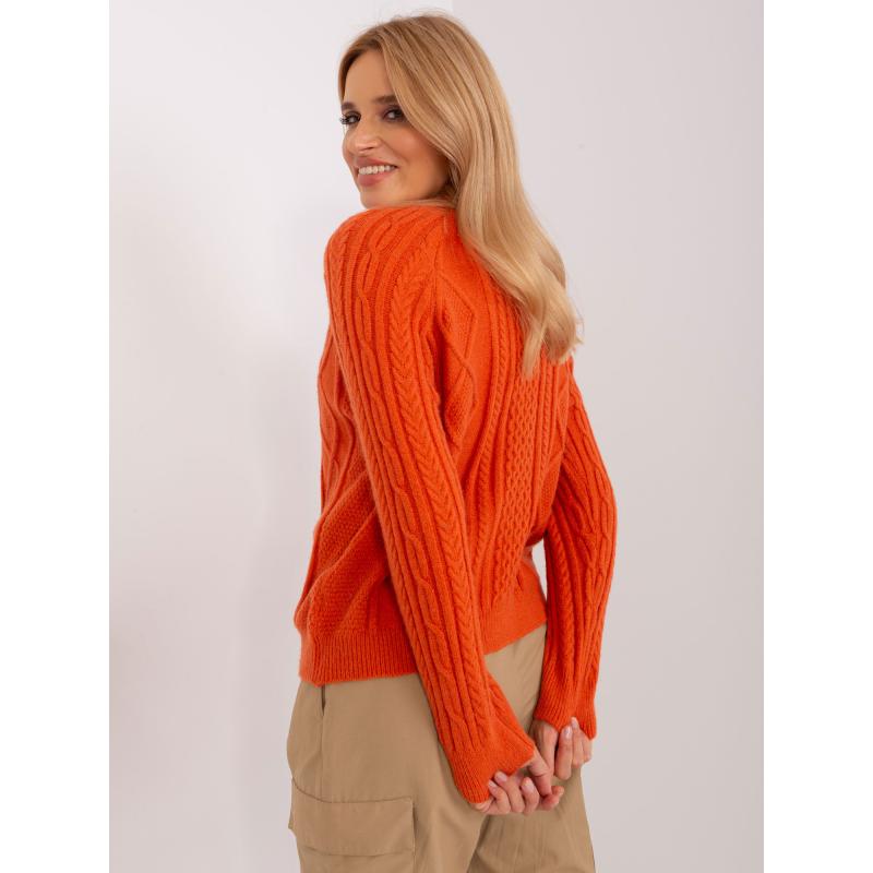 Női gombos pulóver KAL narancssárga