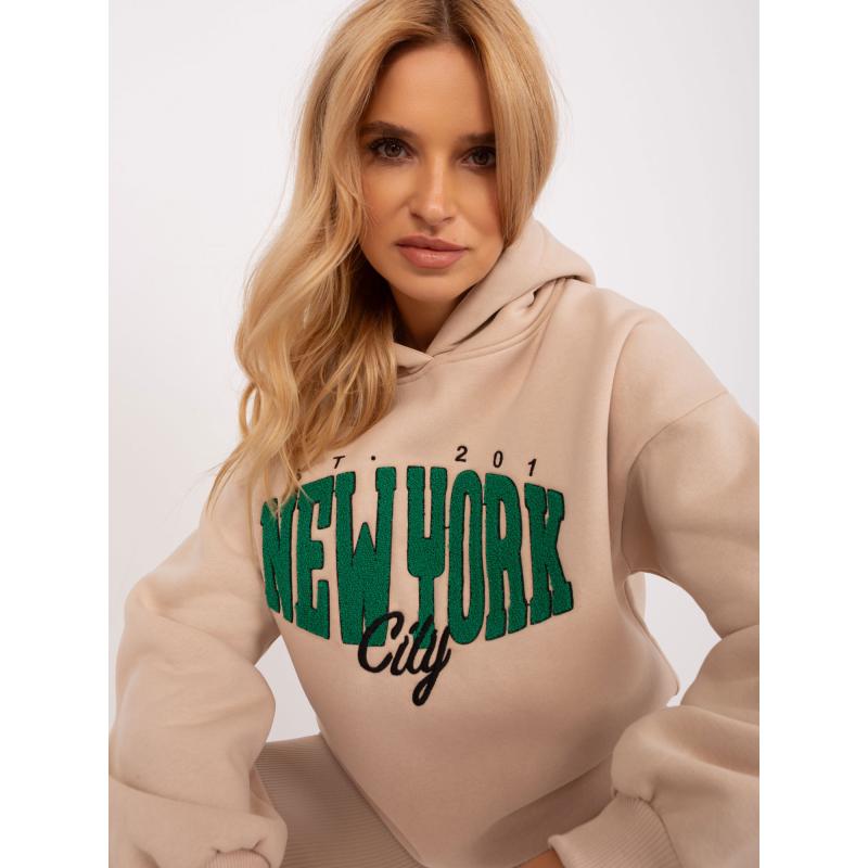 Dámská mikina s nápisy OLDOC béžová