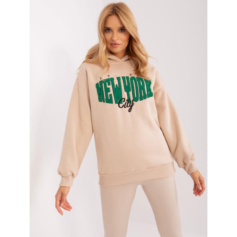 Dámská mikina s nápisy OLDOC béžová