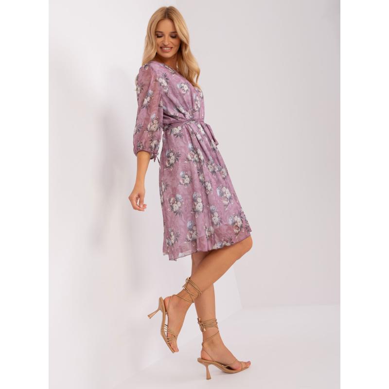 Női virágos ruha PIKA lila