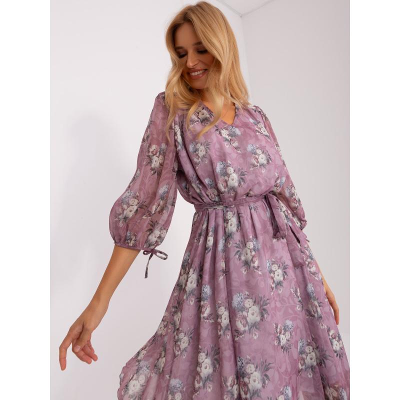 Női virágos ruha PIKA lila