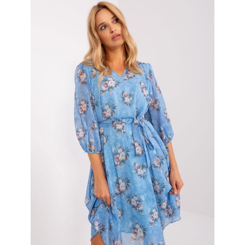 Női oversize virágmintás ruha ANKEL kék