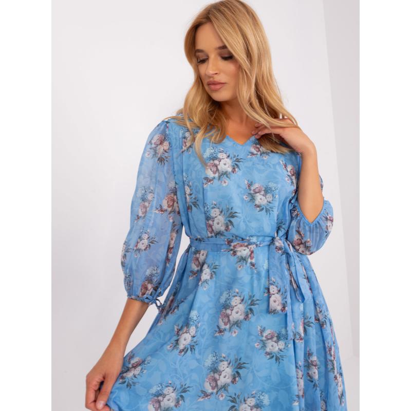 Női oversize virágmintás ruha ANKEL kék