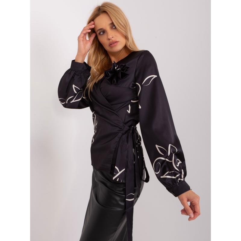 Női hosszú ujjú blúz HATISH fekete