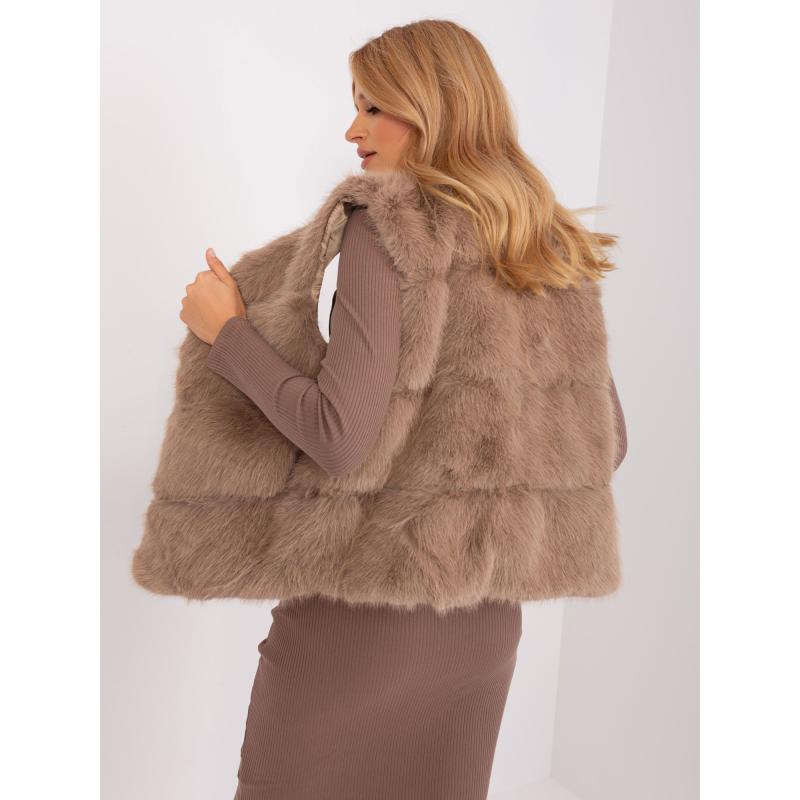 Női mellény zsebekkel MOROS sötétbézs sötétbézs